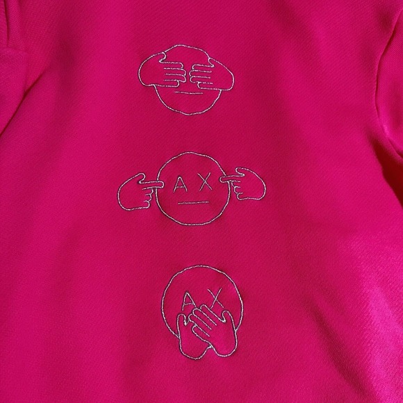 Armani Exchange Women's No Evil Cotton Fleece, Hooded Sweatshirt Size XL - Picture 8 of 9